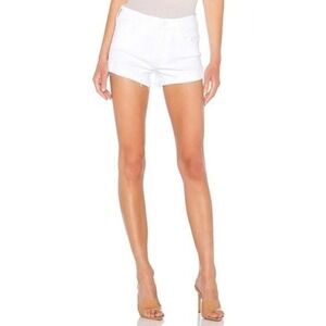 NEW NWOT Mother Teaser Slit Short Women 29 White Glass Slipper Denim Cutoffs